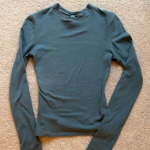 Skims Cotton Jersey Long Sleeve Tee Shirt